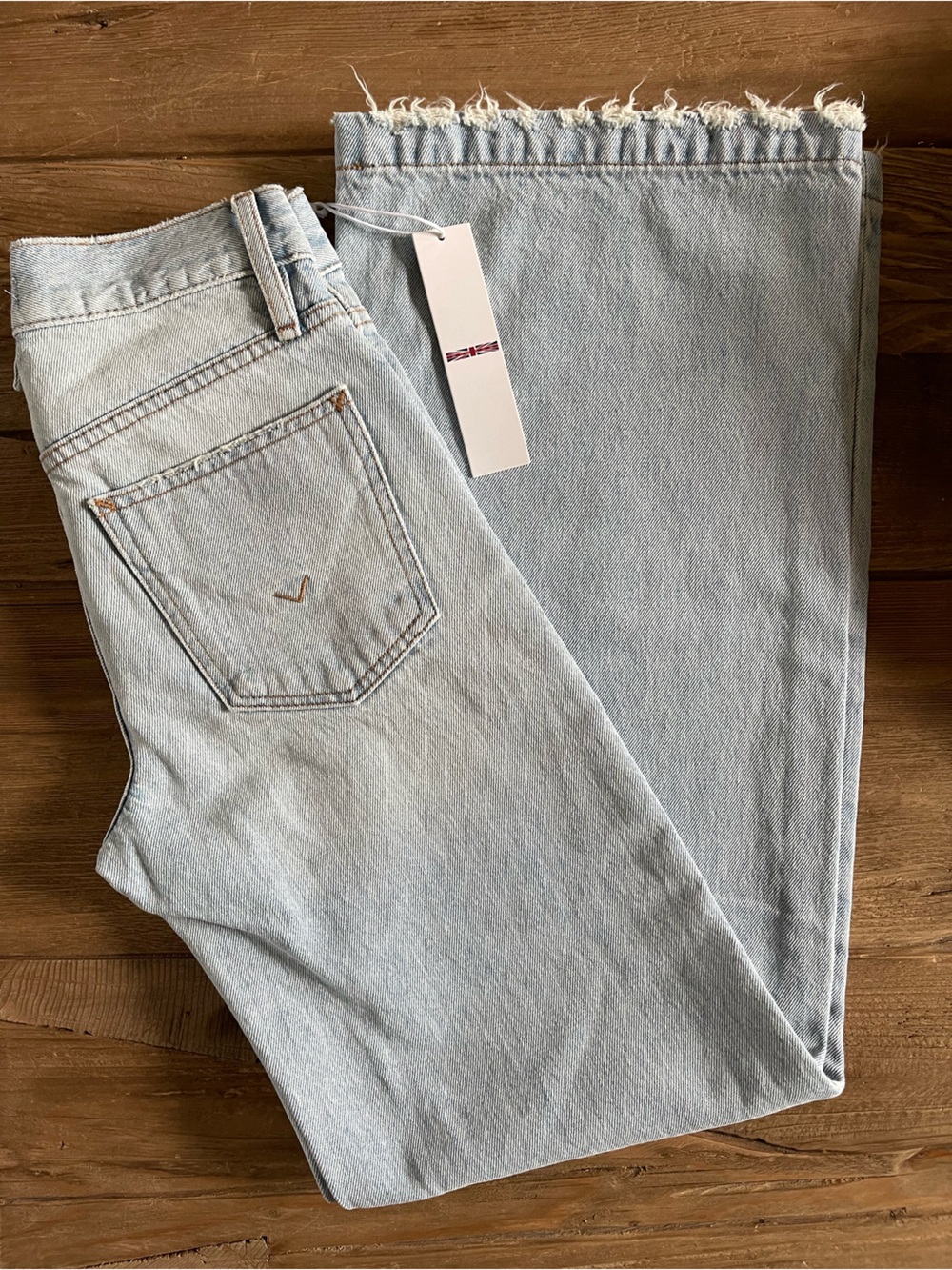 NWT Hudson Rylee Vintage Day Wide Leg Jeans Size 23 Raw Hem
